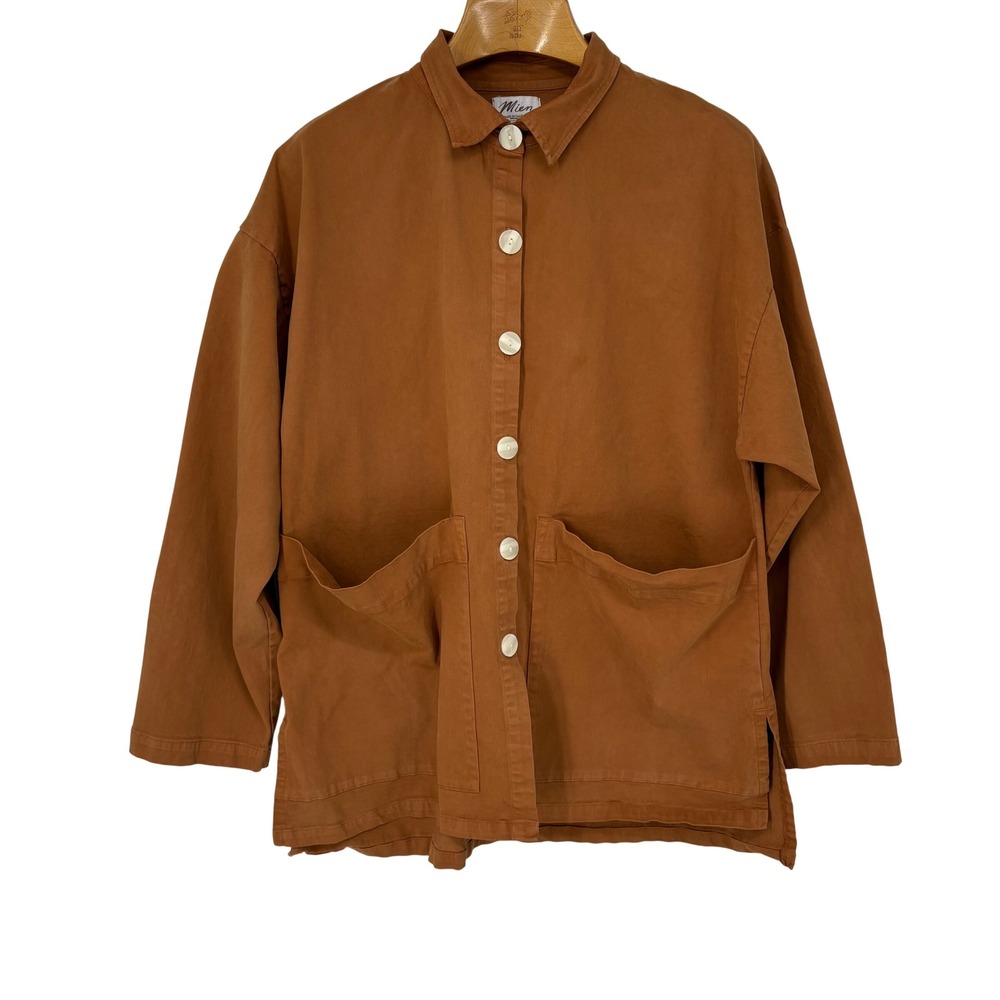 Mien Studios Terracotta Ginger Cotton Painters Utility Chore Jacket Womens 2X